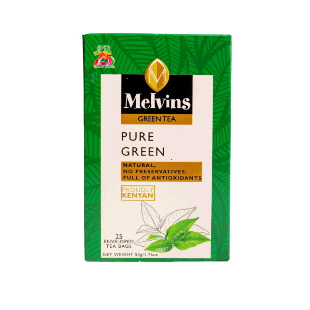 MELVINS PURE GREEN TEA TEABAGS 25'S